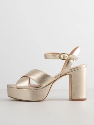 Sandały na platformie Stuart Weitzman złoty