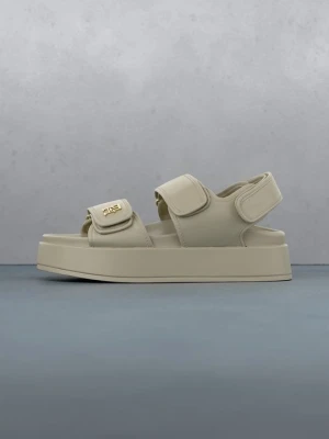 Sandały na platformie Tommy Hilfiger beżowy