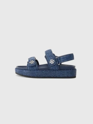 Sandały na platformie Tory Burch granatowy