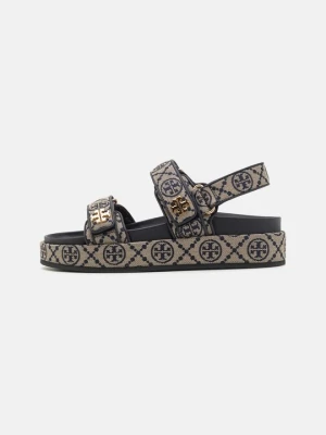 Sandały na platformie Tory Burch granatowy