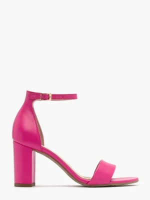 Sandały na słupku w kolorze fuksji Ryłko