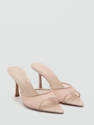 Sandały na szpiczastym obcasie cielisty - Kobieta - - MANGO