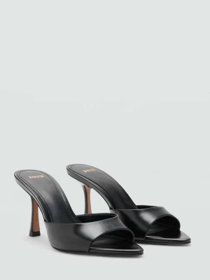 Sandały na szpiczastym obcasie czarny - Kobieta - - MANGO
