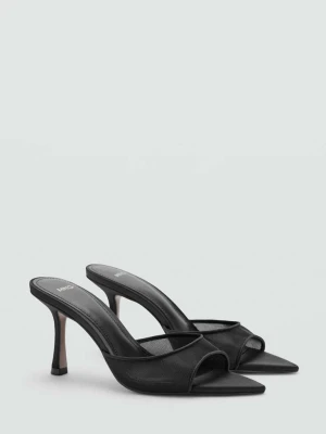 Sandały na szpiczastym obcasie czarny - Kobieta - - MANGO