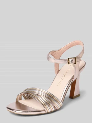 Sandały na szpilce Marco Tozzi Złoty