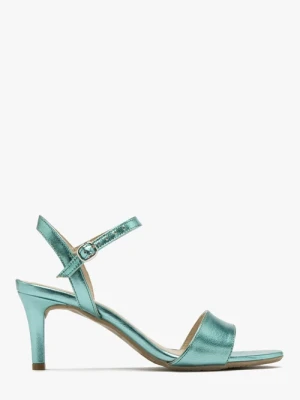 Sandały na szpilce w kolorze morskim Ryłko