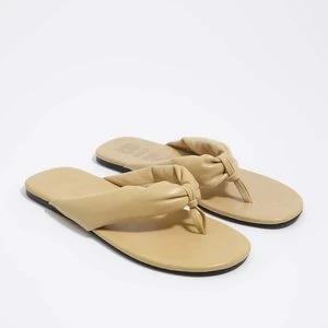 Sandały płaskie rurkowe skóra żółte BIMBA Y LOLA