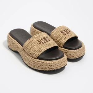 Sandały platforma rafia naturalna BIMBA Y LOLA