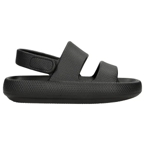 Czarne gumowe sandały relaks zapinane na rzep r 74031-11