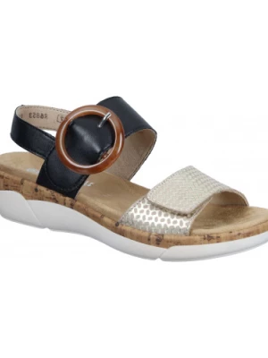 SANDAŁY REMONTE - 910111-01 CZARNY