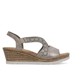 Sandały Rieker 61916-91 Srebrny