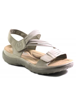 SANDAŁY RIEKER - 64870-62 BEIGE