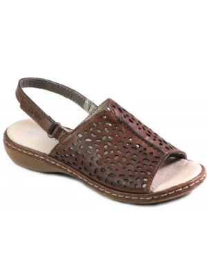 SANDAŁY RIEKER - 65985-25 BROWN