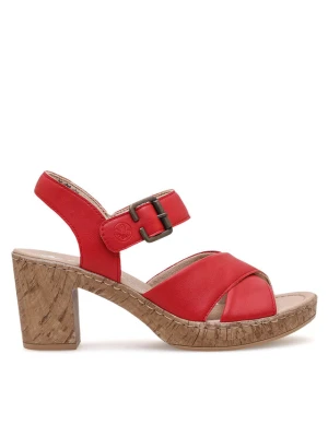 Sandały Rieker 66853-33 Czerwony
