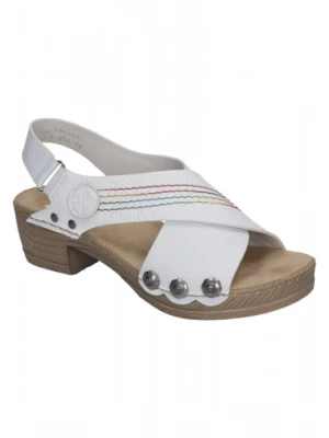 SANDAŁY RIEKER - 910036-03 WHITE