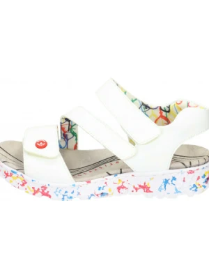 SANDAŁY RIEKER - 910170-03 WHITE