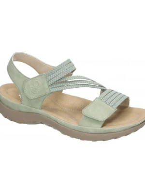 SANDAŁY RIEKER - 910173-71 GREEN