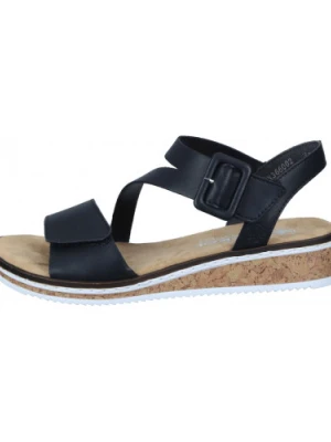 SANDAŁY RIEKER - 910183-01 BLACK