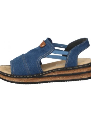 SANDAŁY RIEKER - 910237-05 NAVY
