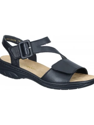 SANDAŁY RIEKER - 910286-01 BLACK