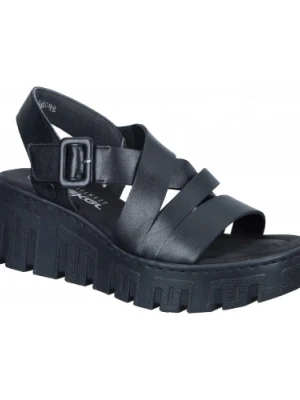 SANDAŁY RIEKER - 910293-01 BLACK