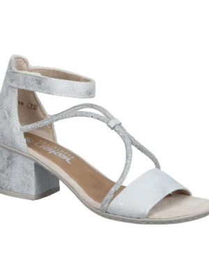 SANDAŁY RIEKER - 910296-92 SILVER