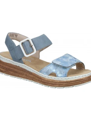 SANDAŁY RIEKER - 910300-55 BLUE