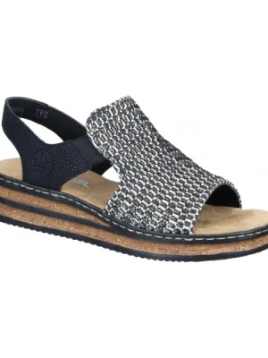 SANDAŁY RIEKER - 910301-01 BLACK