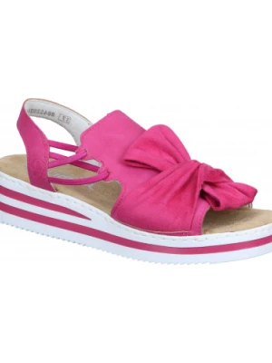 SANDAŁY RIEKER - 910302-43 PINK