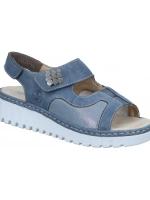 SANDAŁY RIEKER - 910303-05 BLUE