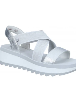 SANDAŁY RIEKER - 910306-92 SILVER