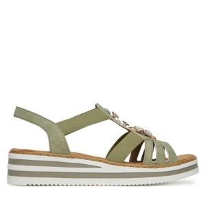 Sandały Rieker V0245-52 Zielony