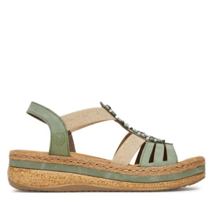 Sandały Rieker V0920-52 Zielony