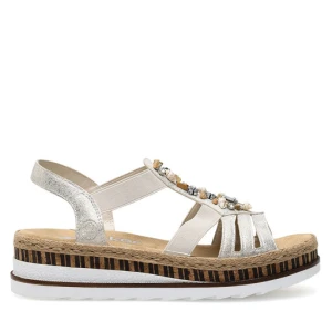 Sandały Rieker V7949-90 Srebrne rodowanie