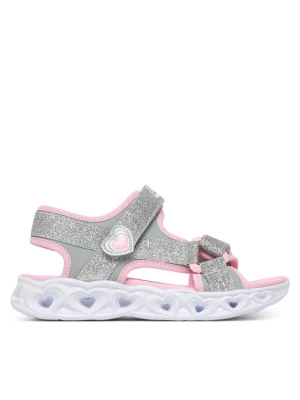 Sandały Skechers S-Lights: Heart Lights Sandal - Sugar Sparks 303114L/SLPK Srebrny