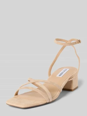 Sandały skórzane na słupku model ‘GLEAMS’ Steve Madden Piaskowy