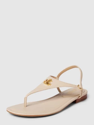 Sandały skórzane z aplikacją z logo model ‘ELLINGTON’ Lauren Ralph Lauren
