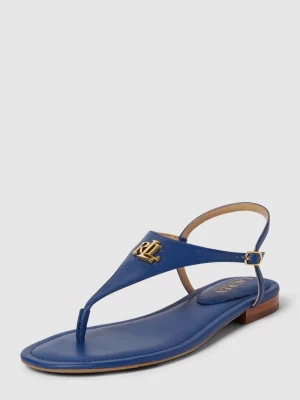 Sandały skórzane z aplikacją z logo model ‘ELLINGTON’ Lauren Ralph Lauren