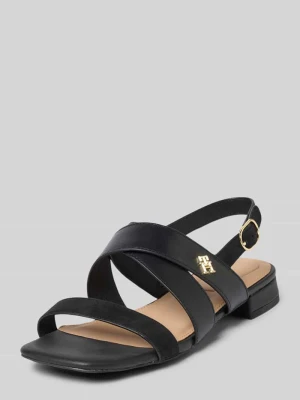Sandały skórzane z monogramem TH Tommy Hilfiger