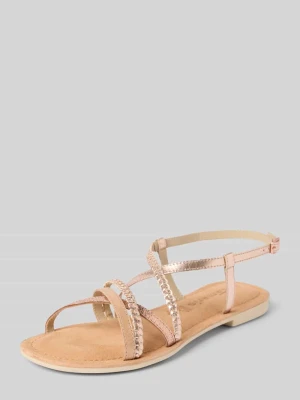 Sandały skórzane z wąskimi paskami tamaris