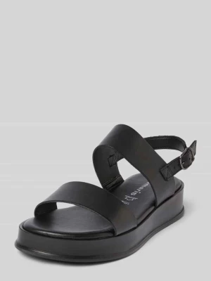 Sandały skórzane ze sprzączką tamaris