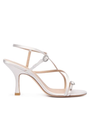 Sandały Stuart Weitzman Kensington Strappy Sandal 85 SN109 Kremowy