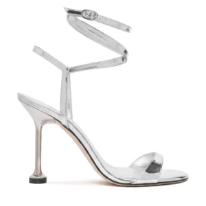 Sandały Stuart Weitzman Naudistini Wrap 100 SM911 Srebrny
