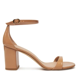 Sandały Stuart Weitzman Nudist Block 75 SJ983 Beżowy