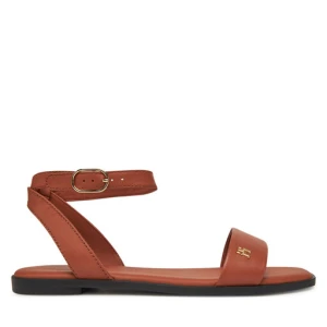 Sandały Tommy Hilfiger Ankle Strap Leather Sandal FW0FW08422 Brązowy
