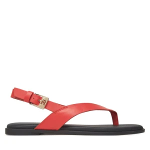 Sandały Tommy Hilfiger Color Block Thong Flat Sandal FW0FW08883 Pomarańczowy
