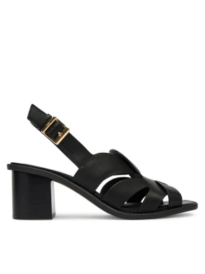 Sandały Tommy Hilfiger Cross Blocked Heel Sandal FW0FW09135 Czarny