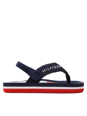 Sandały Tommy Hilfiger Flag Flap Flop T1B8-32917-0058 Granatowy