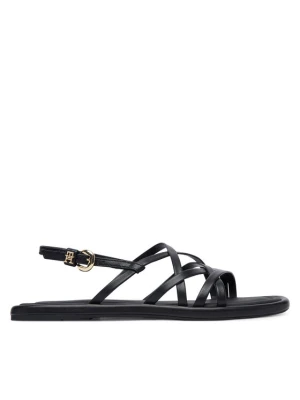 Sandały Tommy Hilfiger Flat Strappy FW0FW09220 Czarny