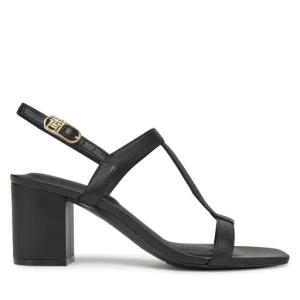 Sandały Tommy Hilfiger Leather Block Heel Sandal FW0FW08532 Czarny